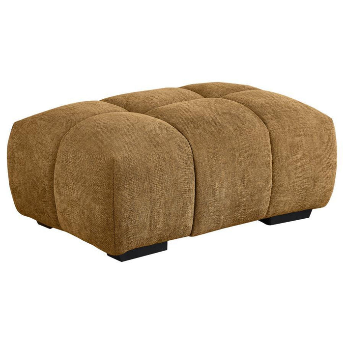 Camacho - Rectangular Upholstered Tufted Ottoman - Amber