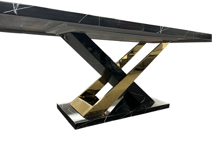 Viva (Black/Gold) | Dining Table