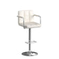 Adjustable Bar Stool White and Chrome