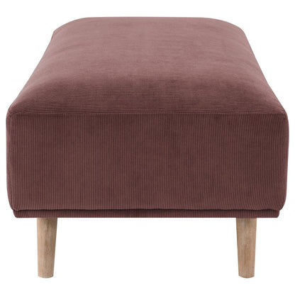 Elizabeth corduroy upholstered ottoman wine red