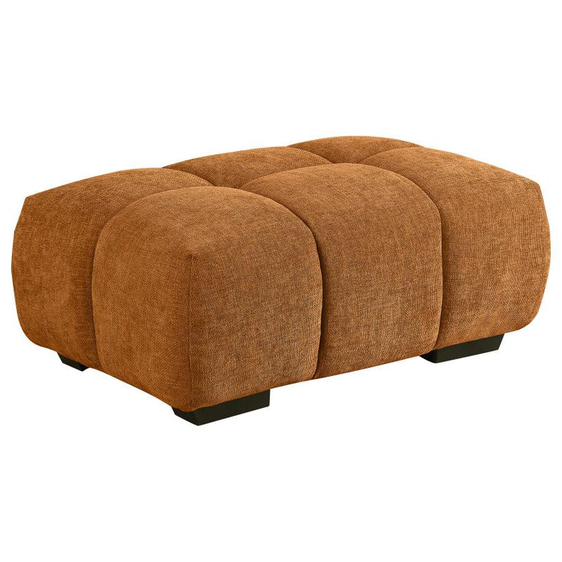 Camacho Orange Tufted Ottoman