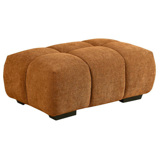 Camacho Orange Tufted Ottoman