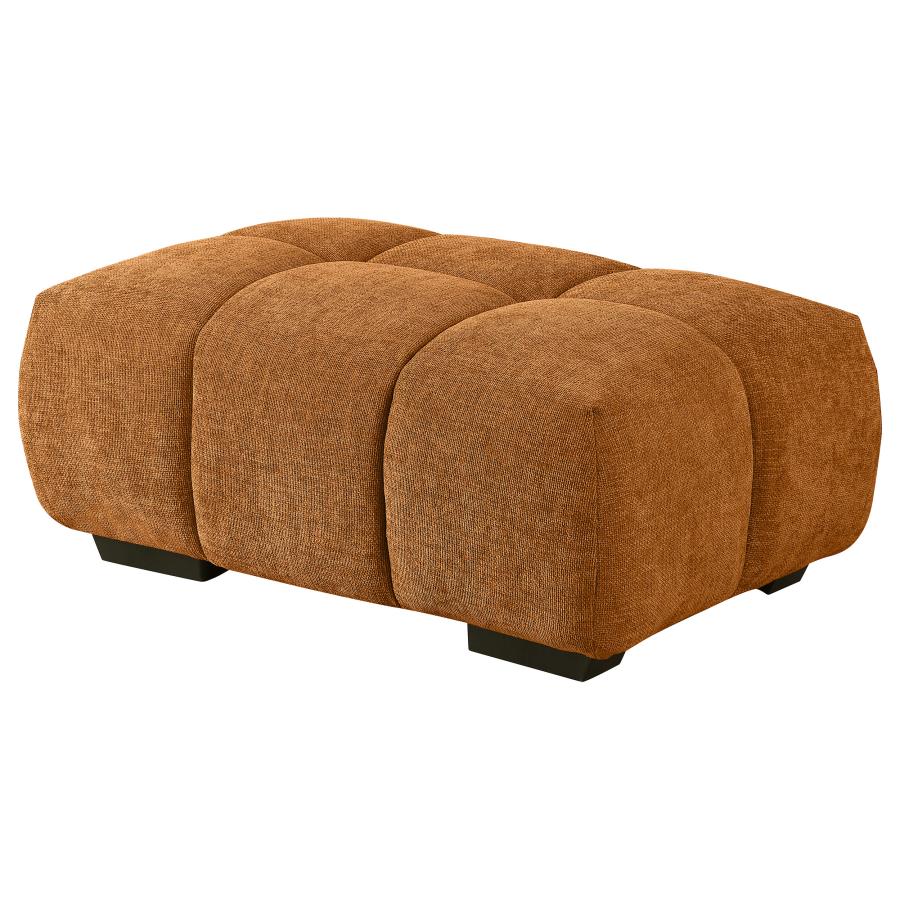 Camacho Orange Tufted Ottoman