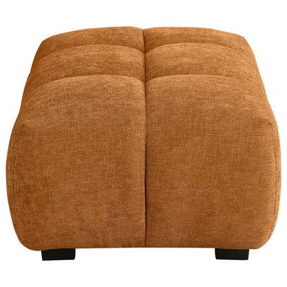 Camacho Orange Tufted Ottoman