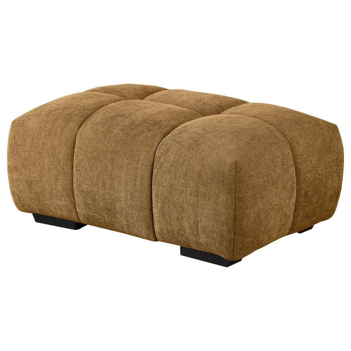 Camacho - Rectangular Upholstered Tufted Ottoman - Amber