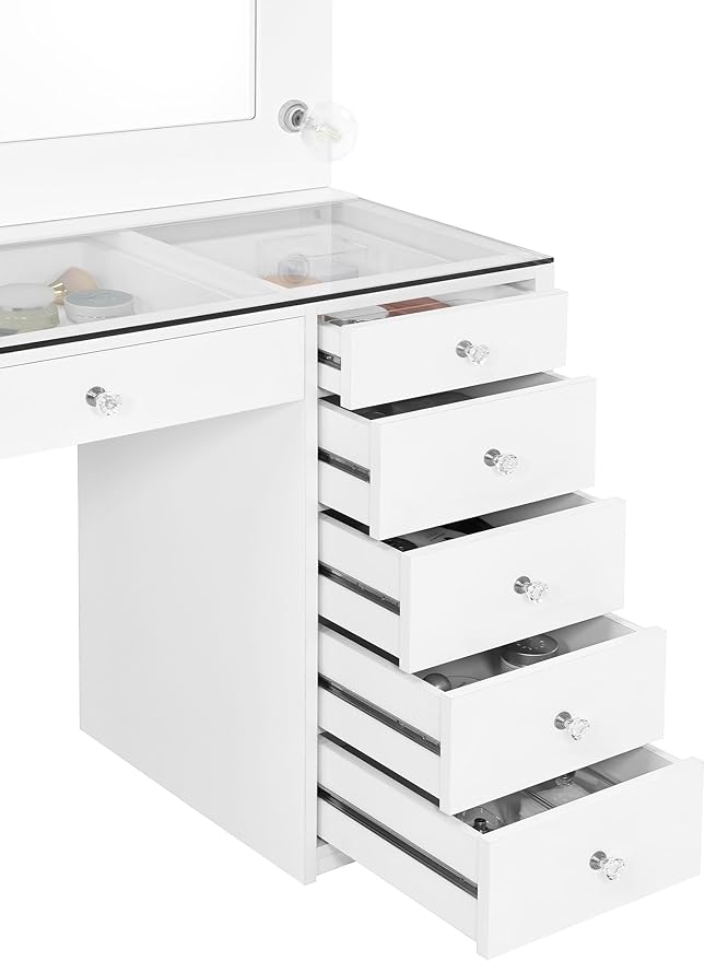 Acena 7-Drawer Vanity Set With Lighting