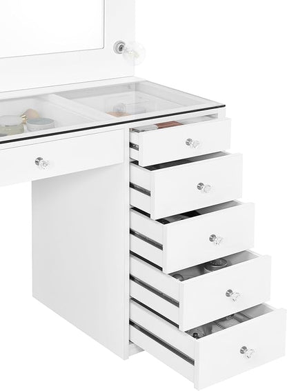 Acena 7-Drawer Vanity Set With Lighting