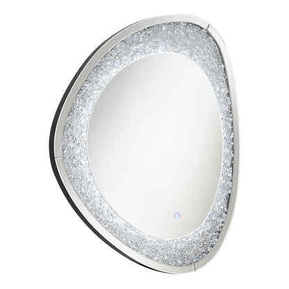 Mirage Acrylic Crystal LED Wall Mirror Silver