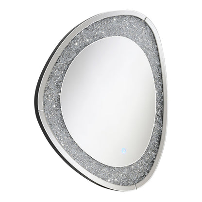 Mirage Acrylic Crystal LED Wall Mirror Silver