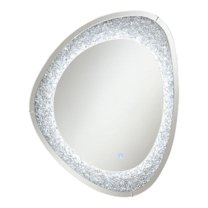 Mirage Acrylic Crystal LED Wall Mirror Silver