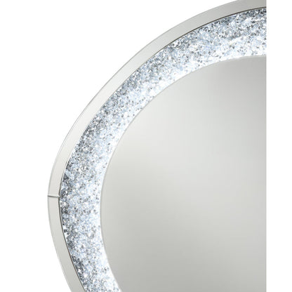 Mirage Acrylic Crystal LED Wall Mirror Silver