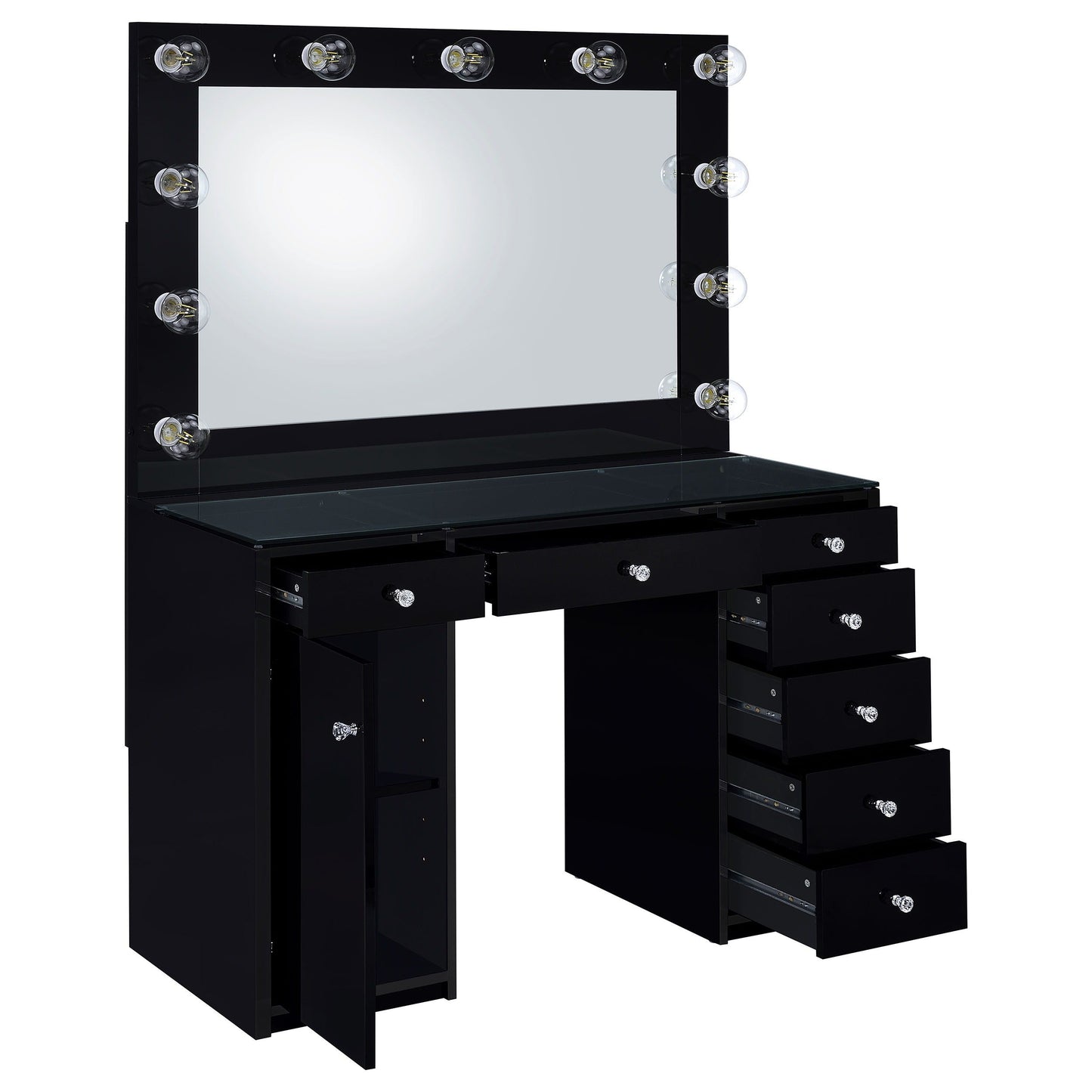 Acena 7-Drawer Vanity Set With Lighting