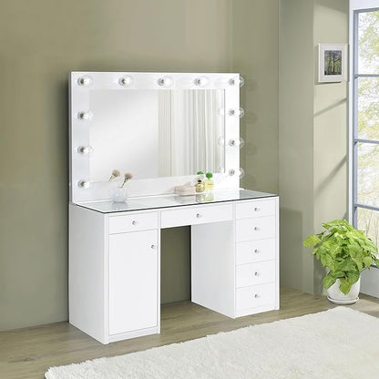 Acena 7-Drawer Vanity Set With Lighting