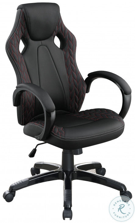 Carlos Black Upholstered Office Chair