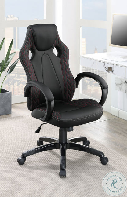 Carlos Black Upholstered Office Chair