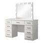 Felicity 9-drawer Vanity Table with Lighted Mirror Glossy White