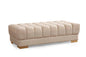 Ariana Ivory Velvet Rectangle Ottoman