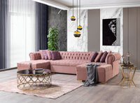 Lauren Pink Velvet Swivel Chair