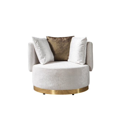 Michelle Ivory Velvet Chair