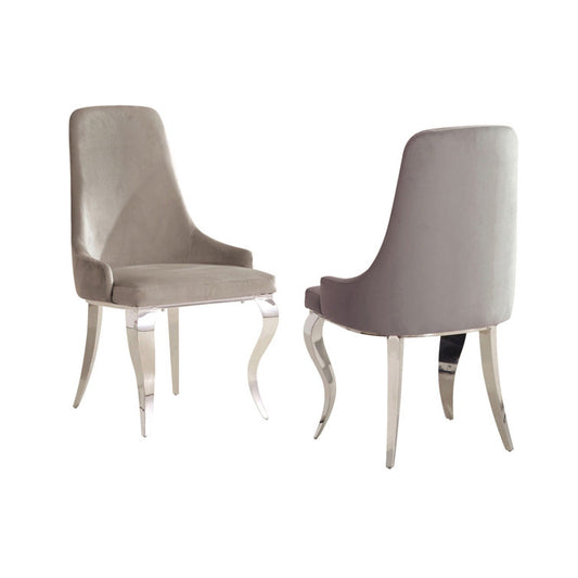 Velvet Upholstered Side Chair