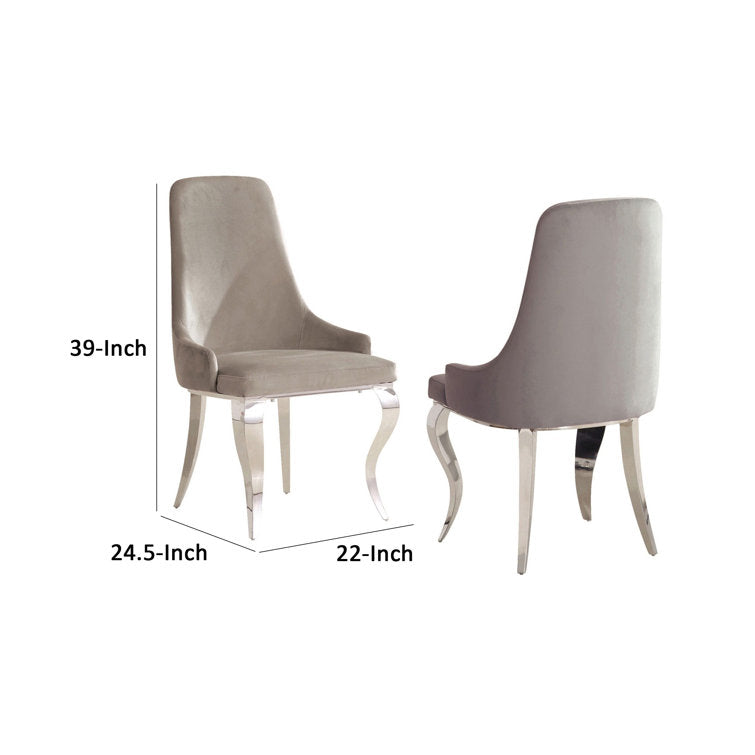 Velvet Upholstered Side Chair