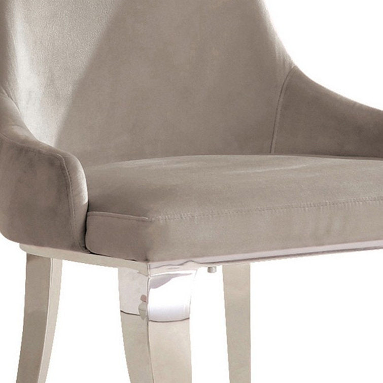 Velvet Upholstered Side Chair