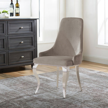 Velvet Upholstered Side Chair