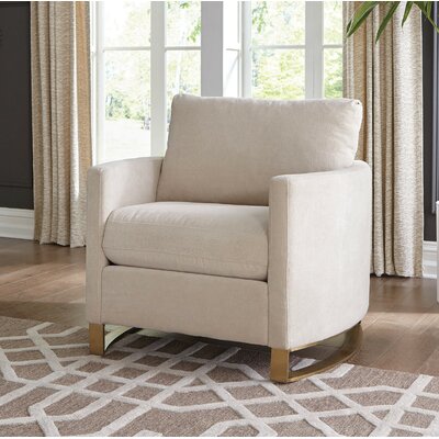 Corliss Upholstered Arched Arm Accent Chair Beige