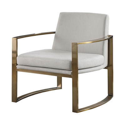 Cory Upholstered Arched Arm Accent Chair Cream