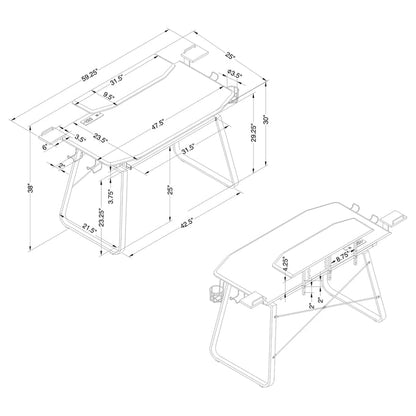 Alfie Black Gaming Desk