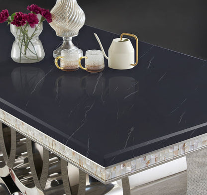 Giovanni (Black/Chrome) | Dining Table