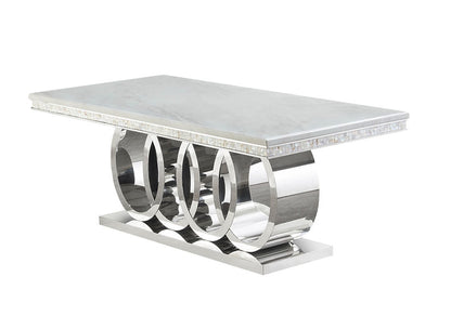 Giovanni (White/Chrome) | Dining Table