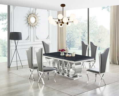 Giovanni (Black/Chrome) | Dining Table