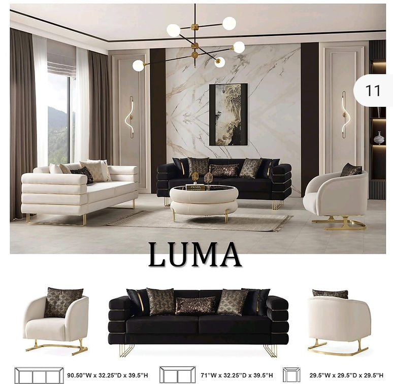 Luma Off White Sofa and Love seat