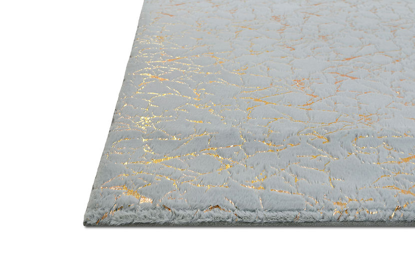 Silver and Gold Marble Rug