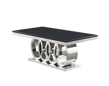 Giovanni (Black/Chrome) | Dining Table