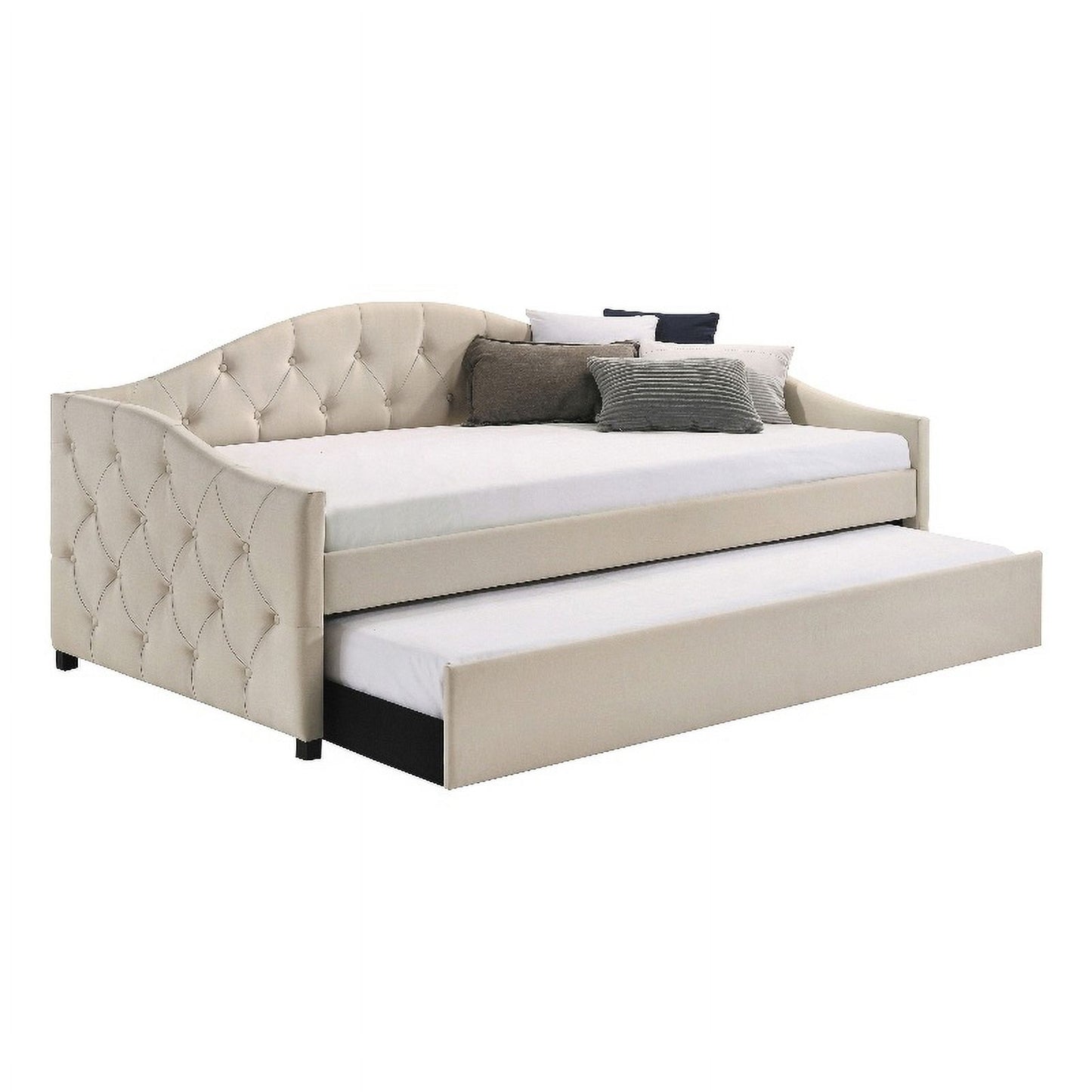 Sadie Upholstered Twin Daybed with Trundle