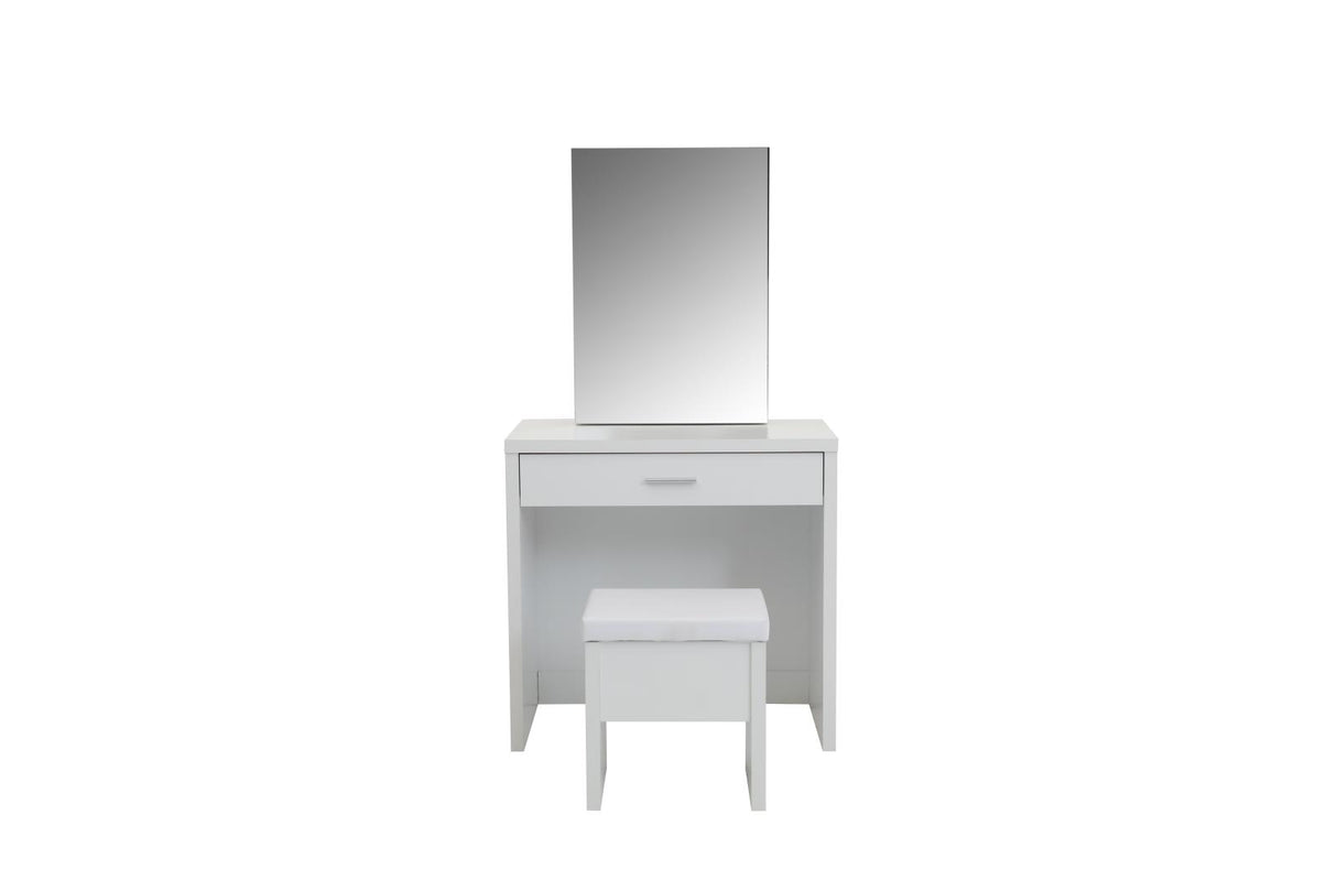 Harvey 2-Piece Vanity Set with Lift-Top Stool White