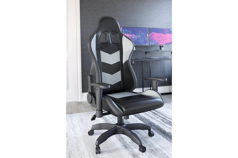 Lynxtyn Black/Gray Home Office Desk Chair