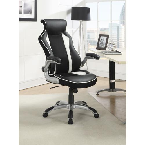 Dustin Upholstered Adjustable Home Office Desk Chair Black