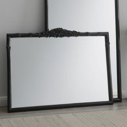 Sylvie French Provincial Mantle Mirror Black