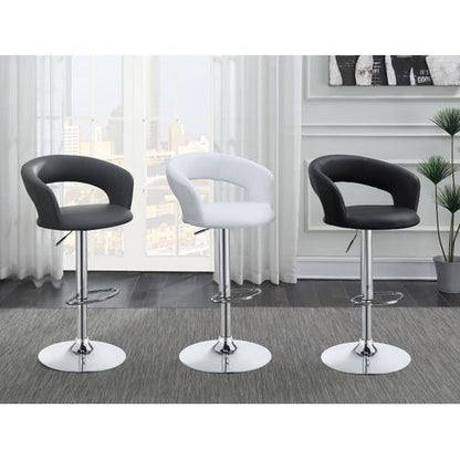 Barraza 29" Adjustable Height Bar Stool White and Chrome