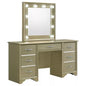 GLAMOROUS CHAMPAGNE LED LIGHT MIRROR VANITY DRESSING TABLE BEDROOM FURNITURE SET