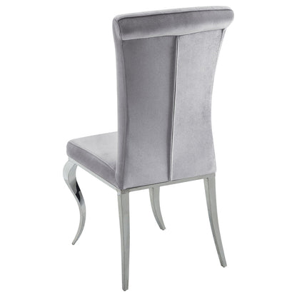 Betty Velvet Upholstered Dining Side Chair Grey (Set of 4)