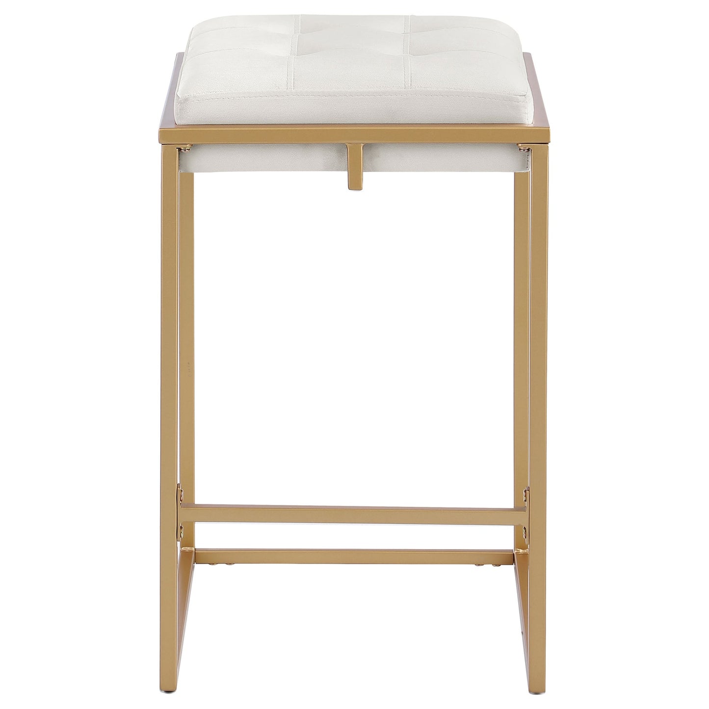 Nadia Upholstered Backless Bar Stool Beige (Set of 2)