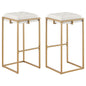 Nadia Upholstered Backless Bar Stool Beige (Set of 2)