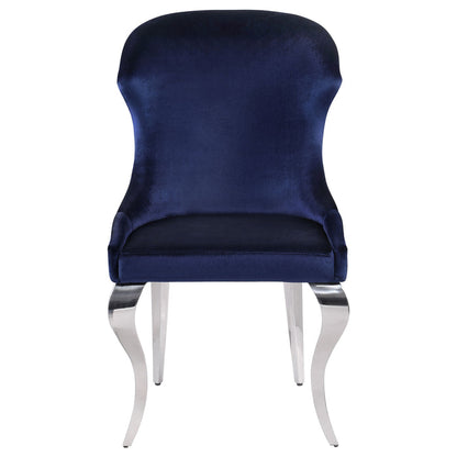 Cheyanne Upholstered Dining Side Chair Ink Blue (Set of 2)