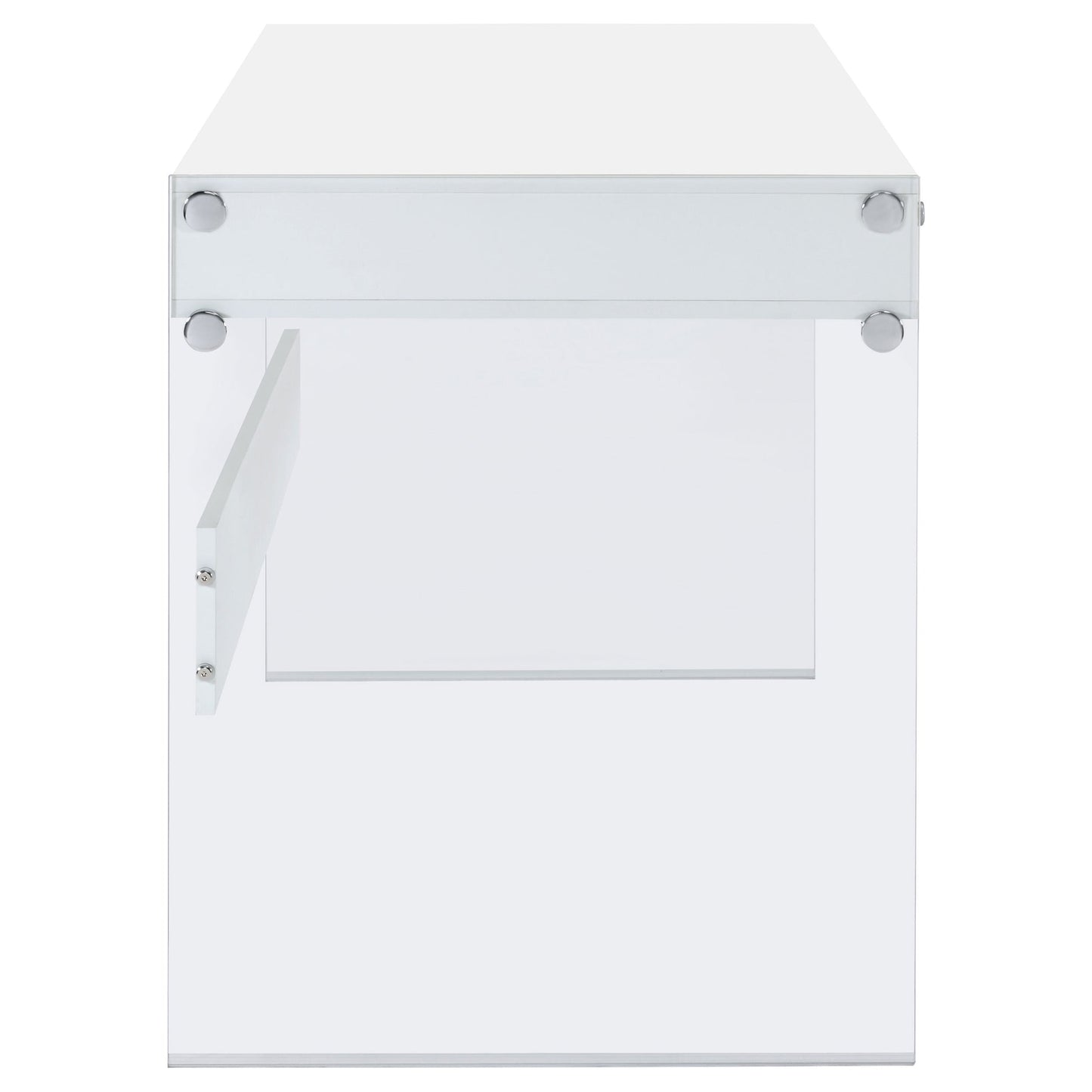 Dobrev 48-inch 2-drawer Writing Desk White High Gloss