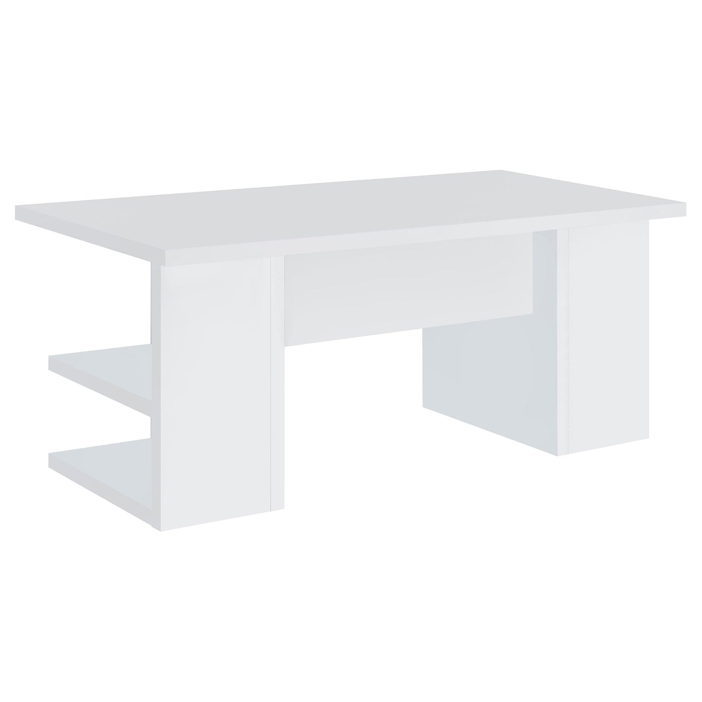 Alice 71-inch 4-shelf Engineered Wood Writing Desk White