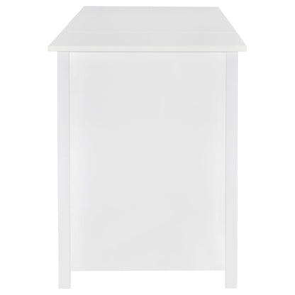 Dylan 60-inch 4-drawer Lift Top Office Desk White High Gloss